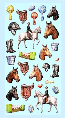 Softy Stickers bunt, Reiten